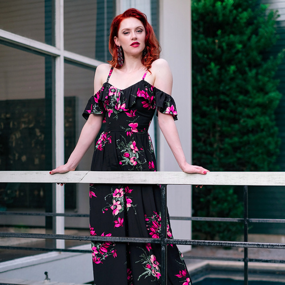 TRASHY DIVA Hollywood jumpsuit MAGENTA FLORAL 0 - Picture 1 of 8
